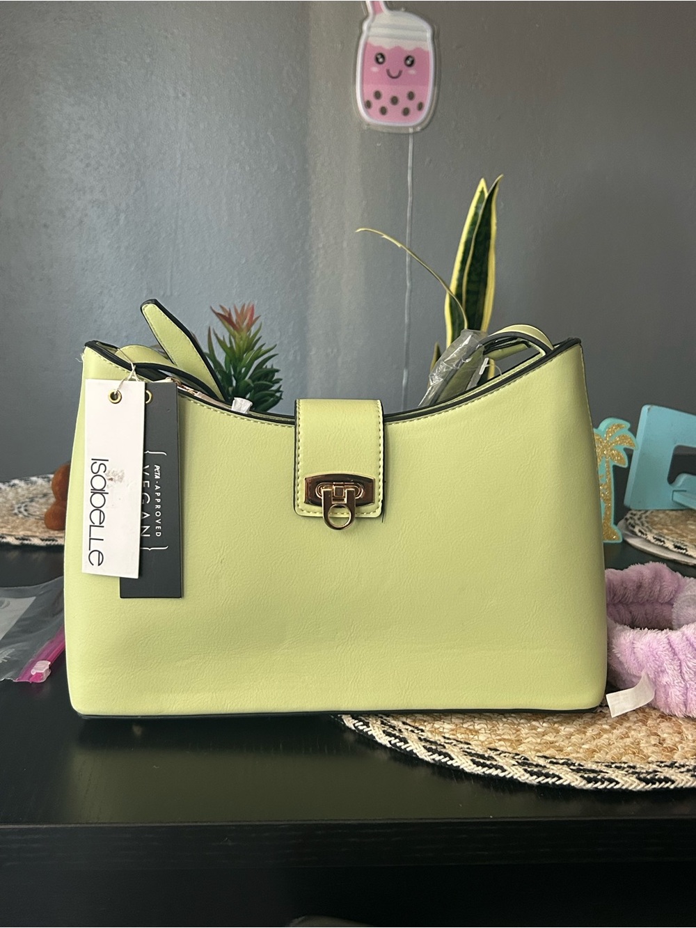 Isabelle Lime Green Shoulder Bag 💚✨ NWT